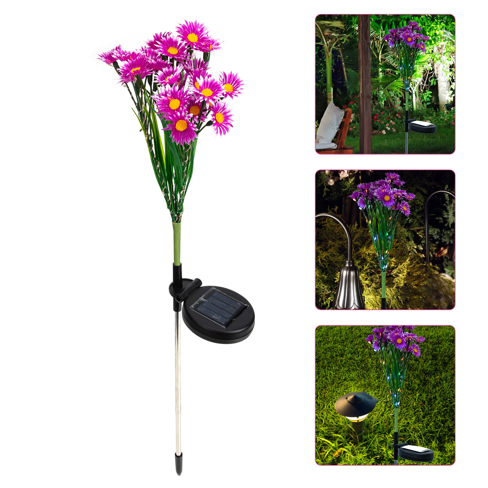 Yard Lighting Decor - Solar LED Ground Lamp Chrysanthemum Style