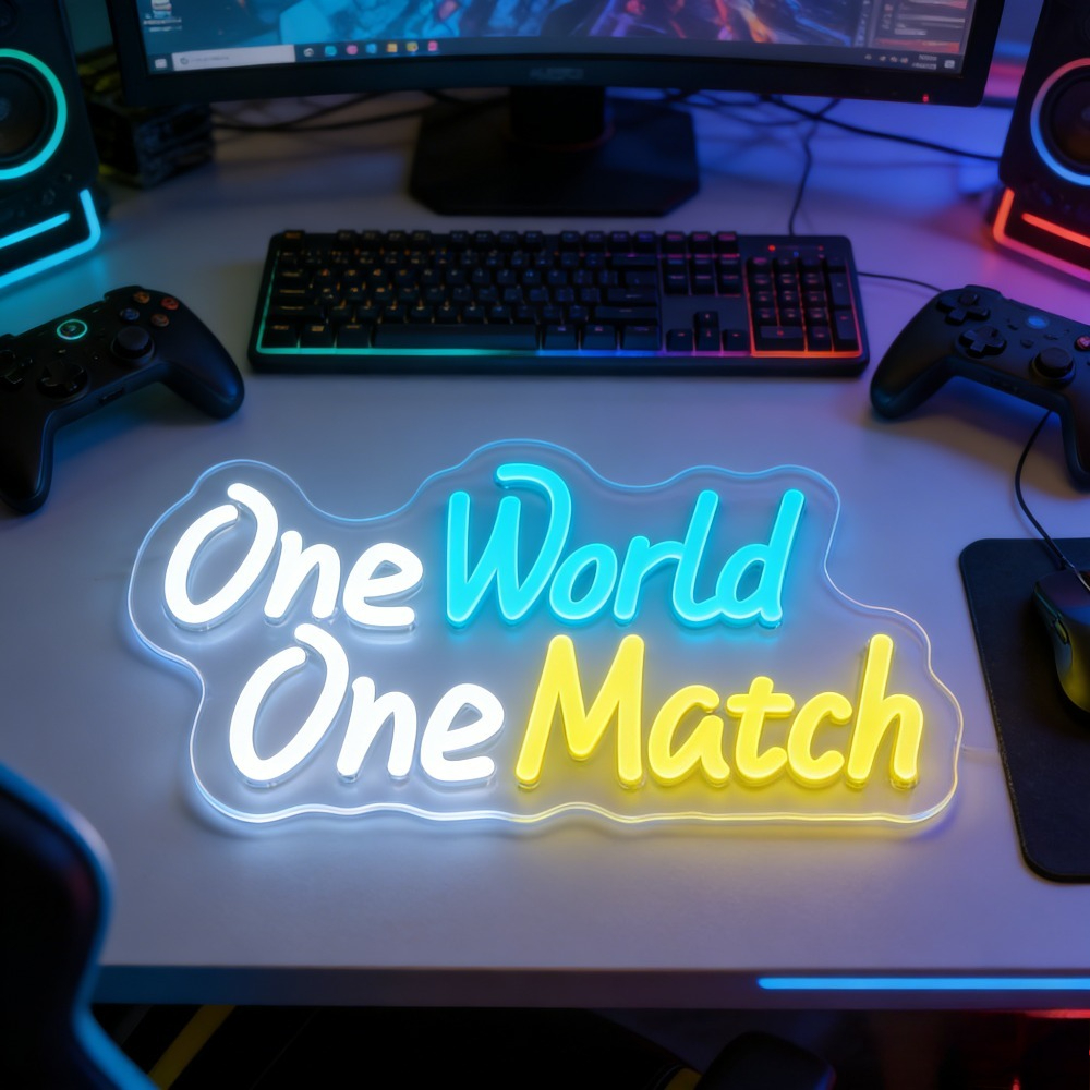 Lighting Home Decor Ideas - COne World One Match Gaming Neon