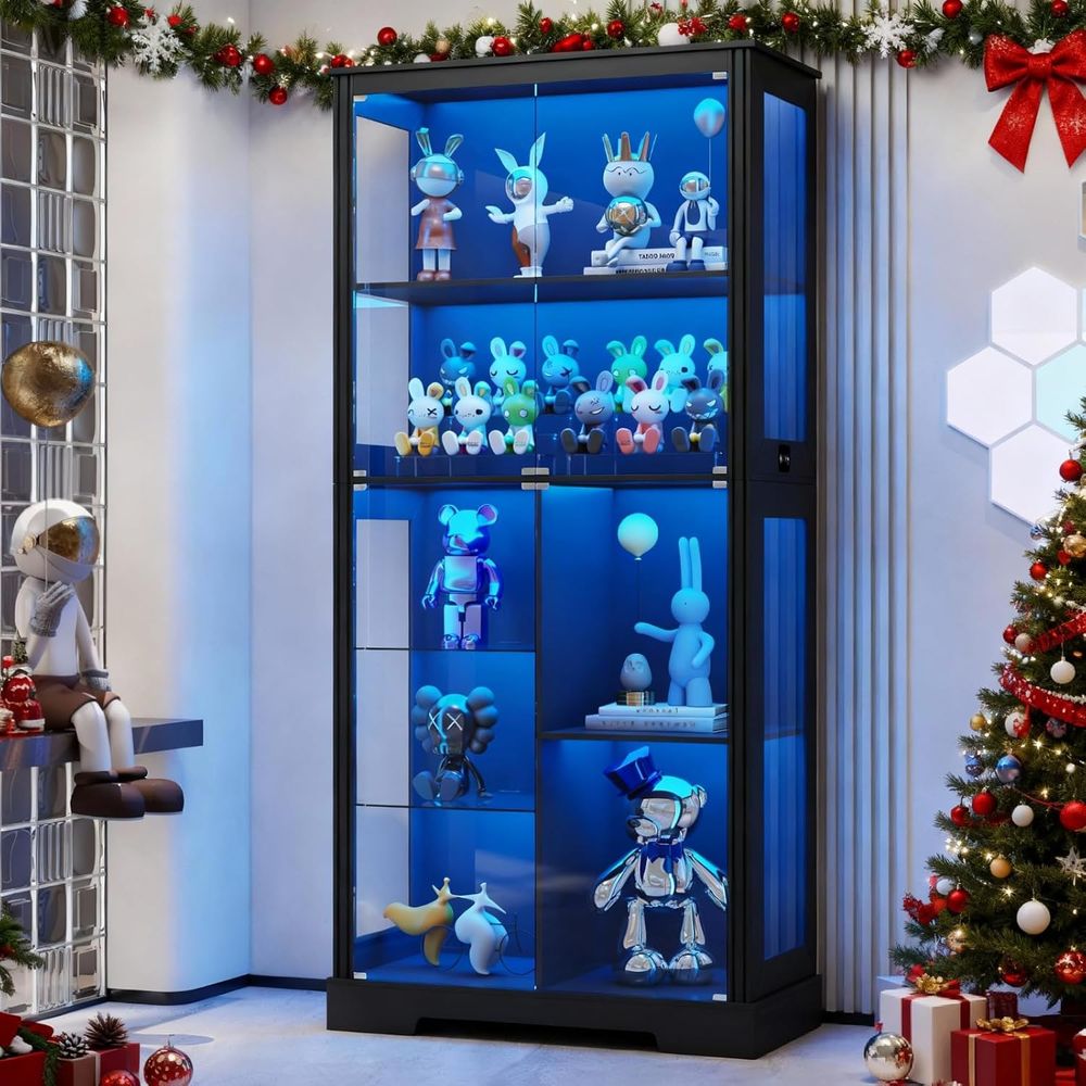 Lighting & Home Decor Studio - 71 Illuminated Glass Curio Cabinet with