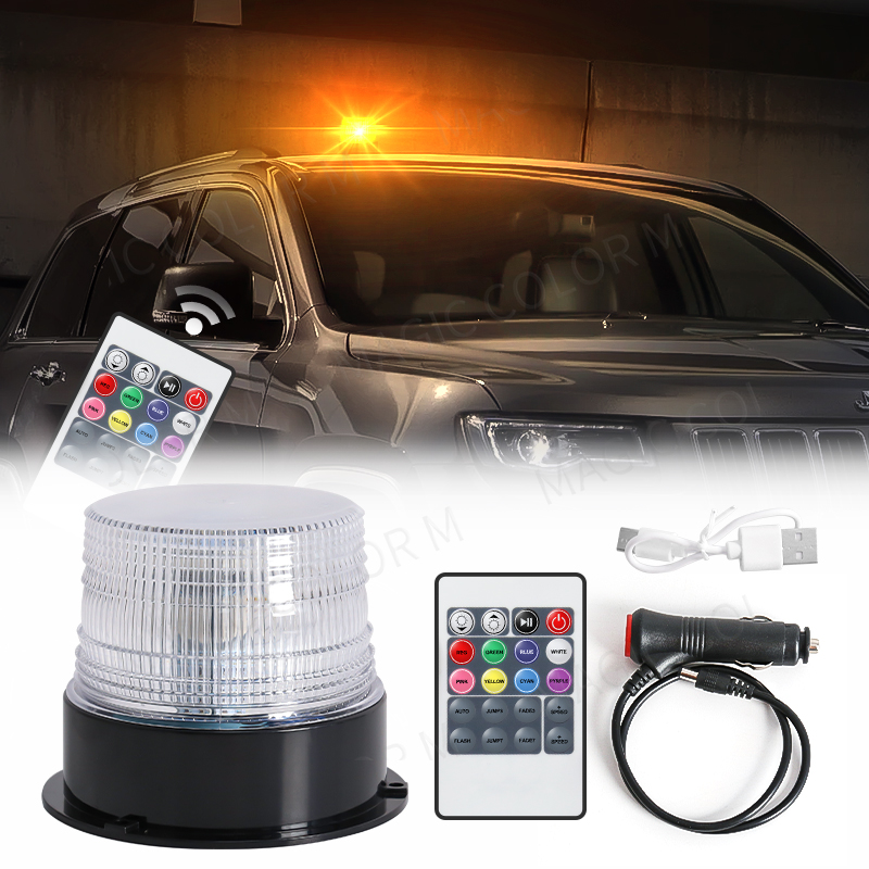 Touch Dimmer Lamp - RGB LED Car Strobe Warning Light
