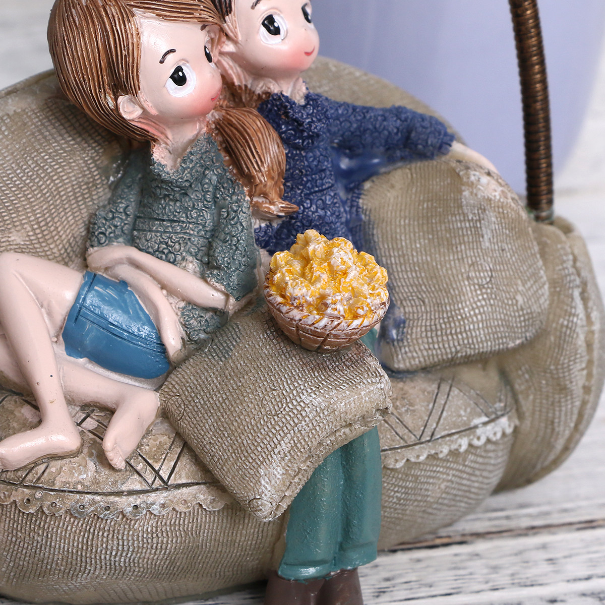 Lighting Home Decor Ideas - Couple Lamp Ornaments Mini Resin Decorative