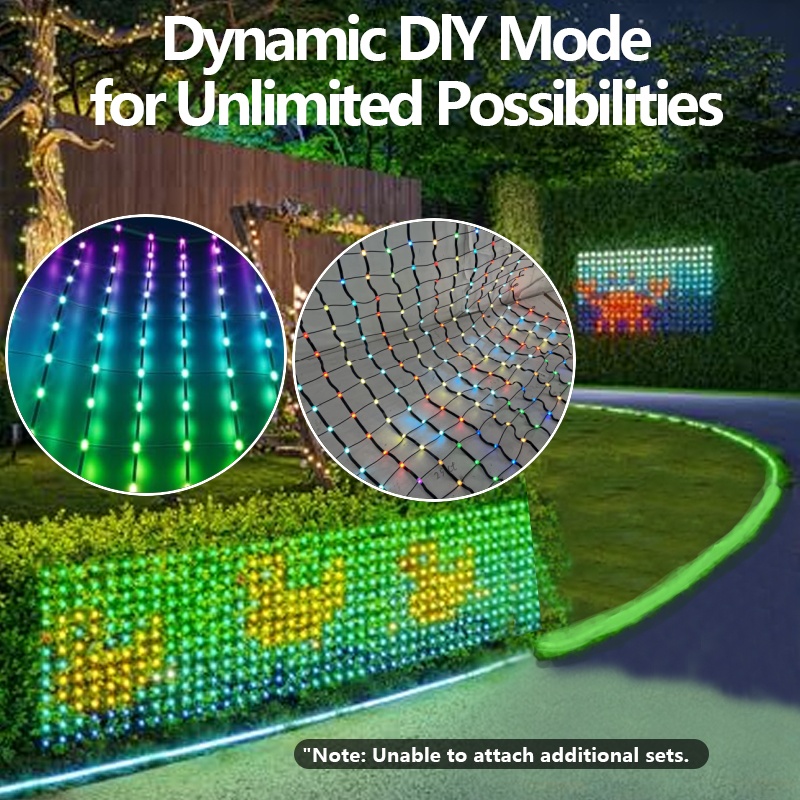 Fairy Light Curtain - RGB Mesh Lights LED String Waterproof