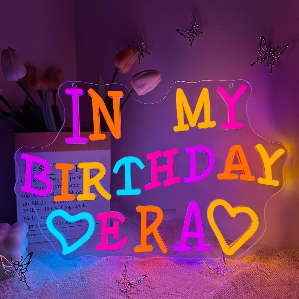 Happy Birthday Neon Sign USB P - Yard Lighting Decor 리뷰 및 가격
