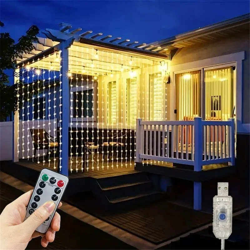 6x3M LED USB Curtain String Fa - Fairy Light Curtain 리뷰 및 가격