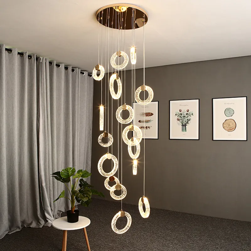 New Circular Crystal Staircase - Decor Lighting Fixtures 리뷰 및 가격