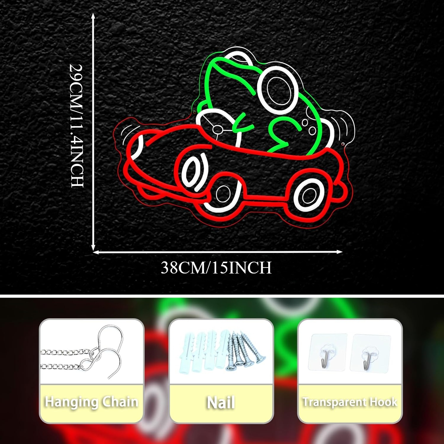 Frog Driving Car Neon Sign Art - Lighting Decor In Room 리뷰 및 가격