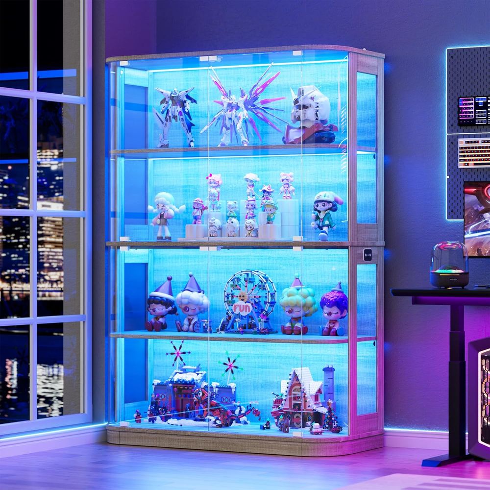 47.2 Glass-Door 4-Tier Display - Lighting & Home Decor Studio 리뷰 및 가격