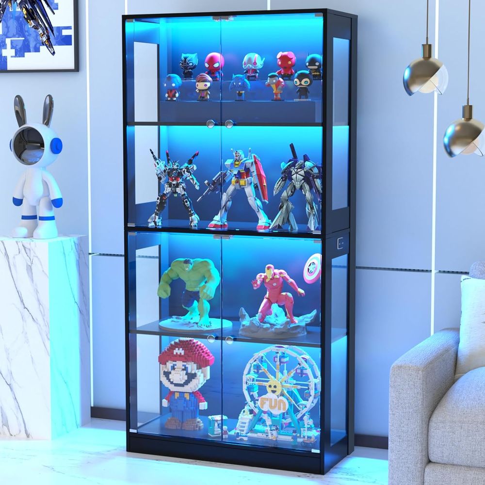 65 Glass Door Display Cabinet, - Lighting & Home Decor Studio 리뷰 및 가격