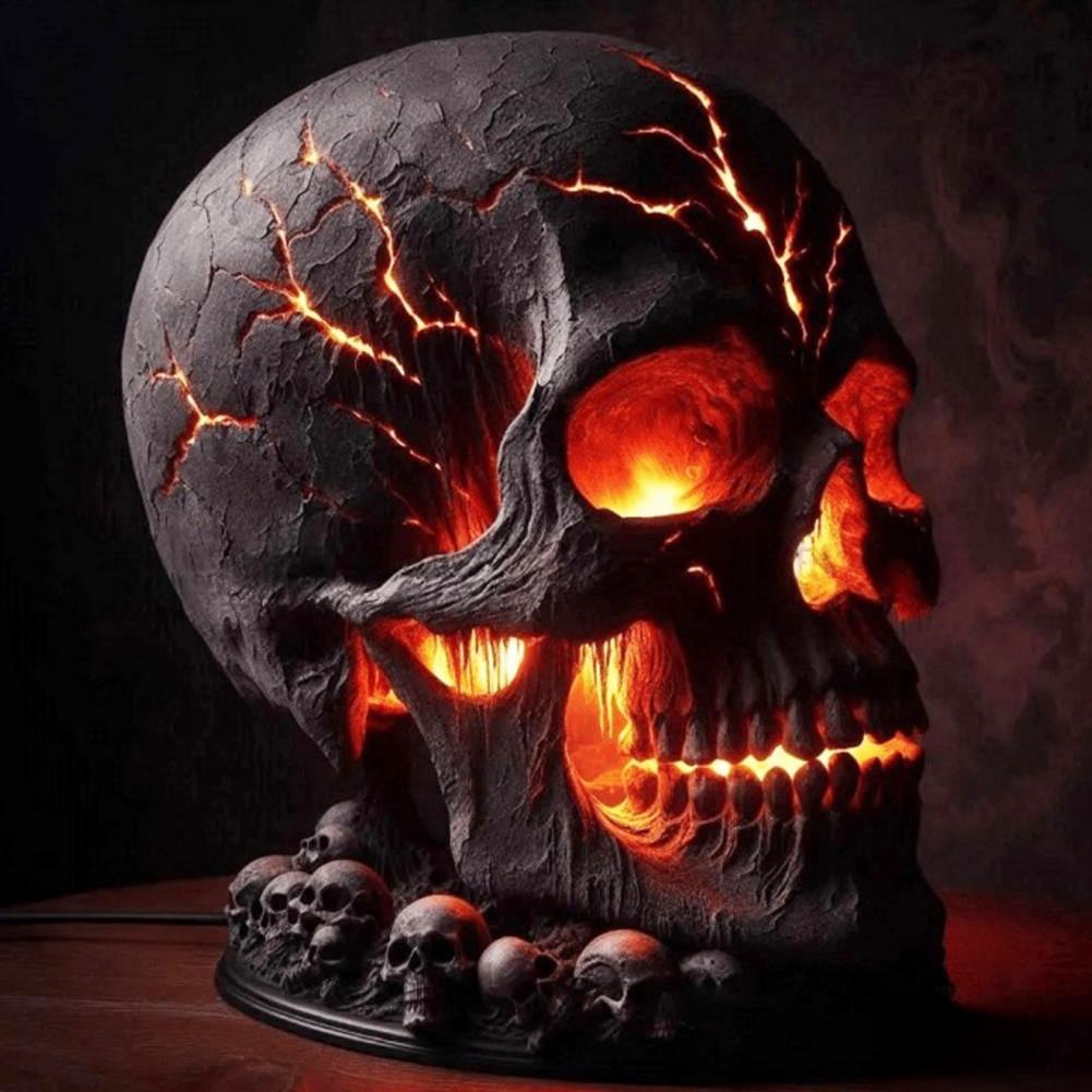 Halloween Lava Stone Skull Lam - Unique Lighting Decor 리뷰 및 가격