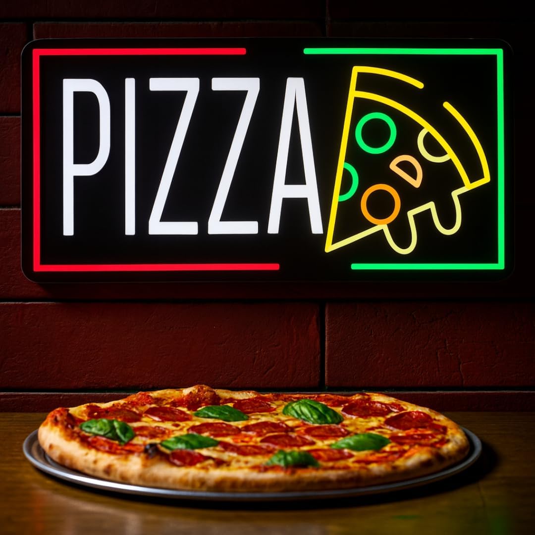 Pizza Neon Sign Business USB L - Lighting Decor For Home 리뷰 및 가격