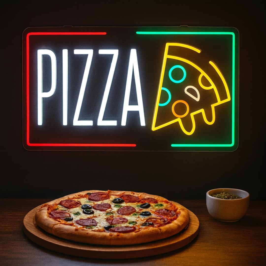 Pizza Neon Sign Business USB L - Lighting Decor For Home 리뷰 및 가격
