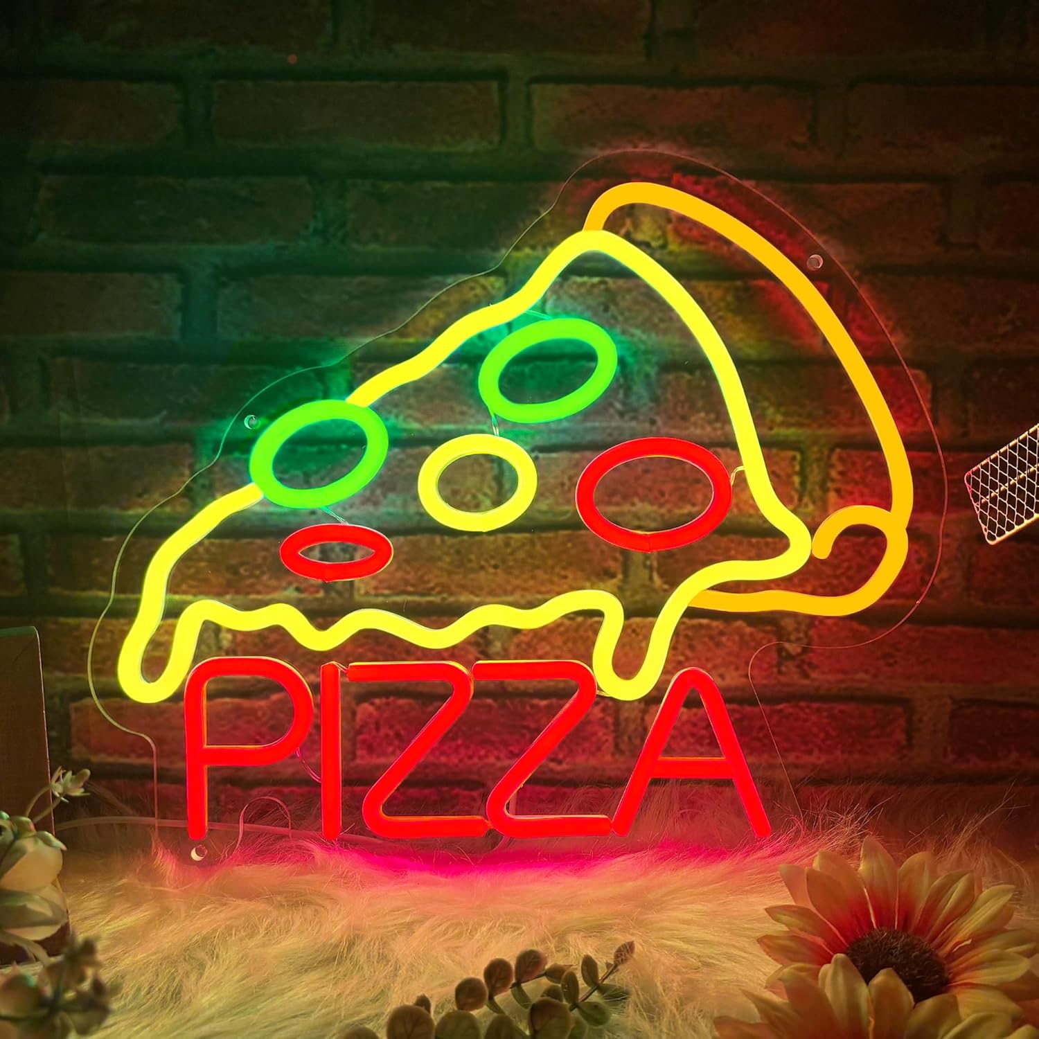 Pizza Neon Sign Business USB L - Lighting Decor For Home 리뷰 및 가격