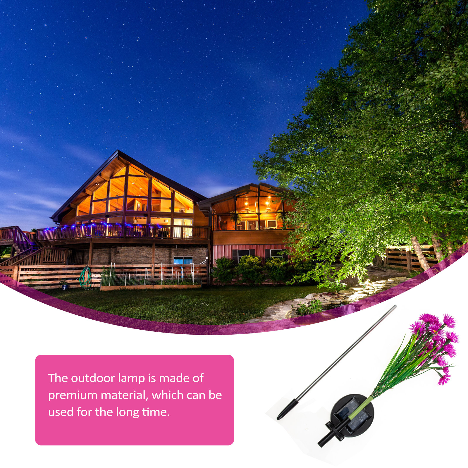 Solar LED Ground Lamp Chrysant - Yard Lighting Decor 리뷰 및 가격