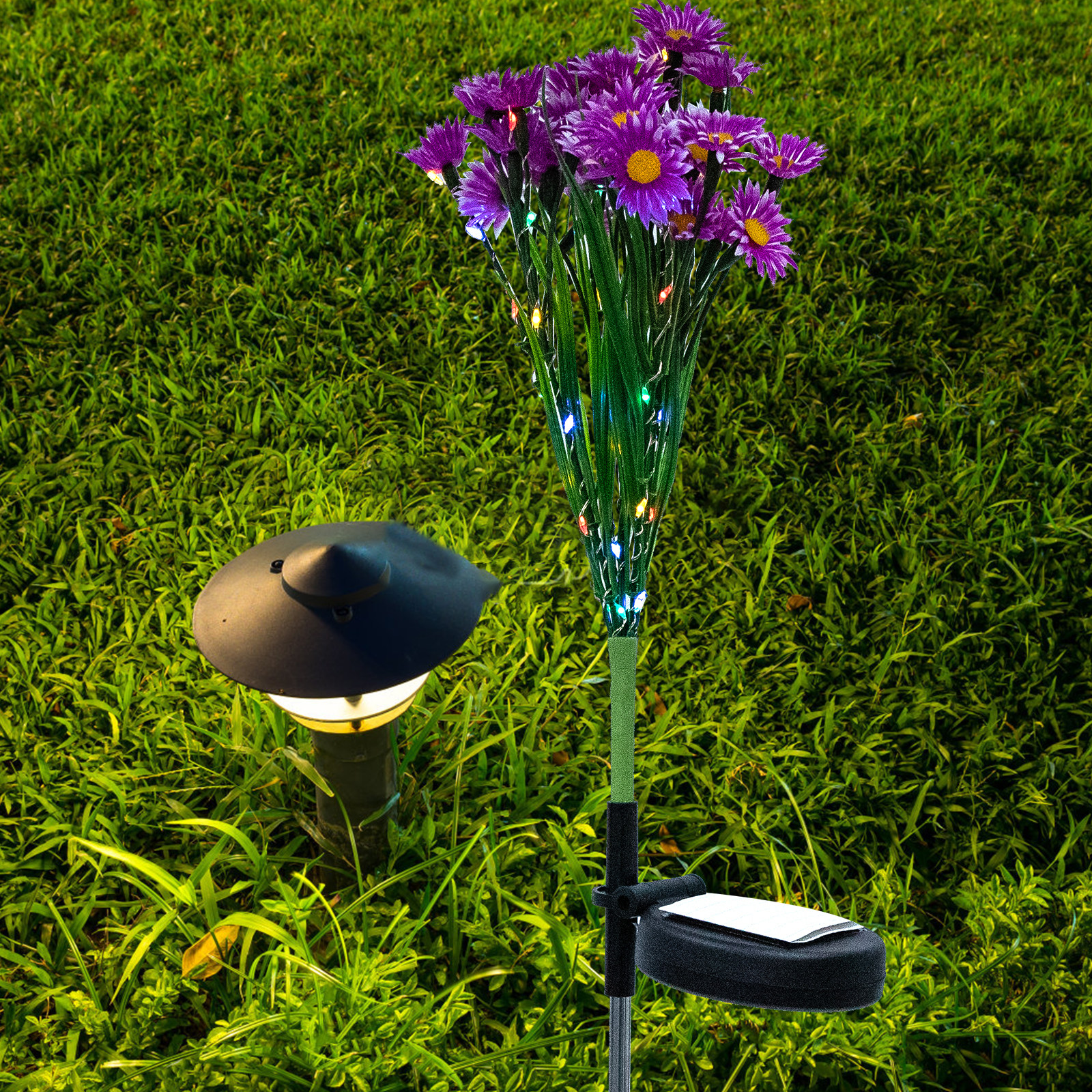 Solar LED Ground Lamp Chrysant - Yard Lighting Decor 리뷰 및 가격