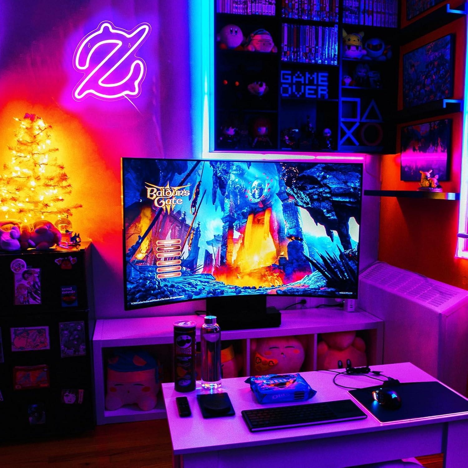 Gaming Scholar Neon Sign USB P - Lighting Decor In Room 리뷰 및 가격