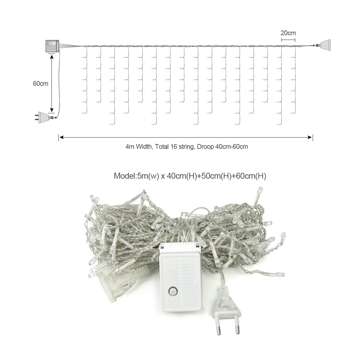 5M Christmas Light Outdoor Dro - Fairy Light Curtain 리뷰 및 가격