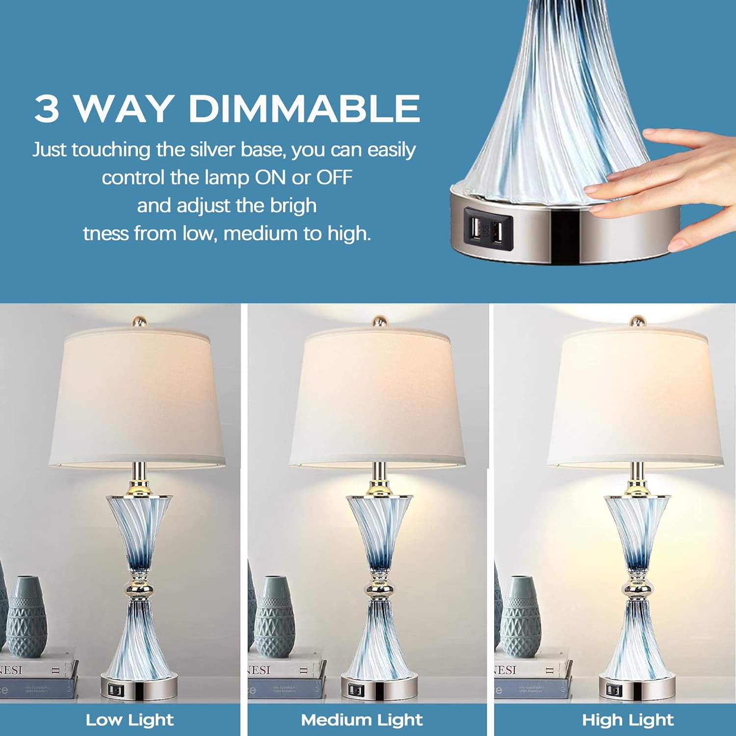 3-Way Dimmable Touch Glass Tab - Lightings Decoration 리뷰 및 가격