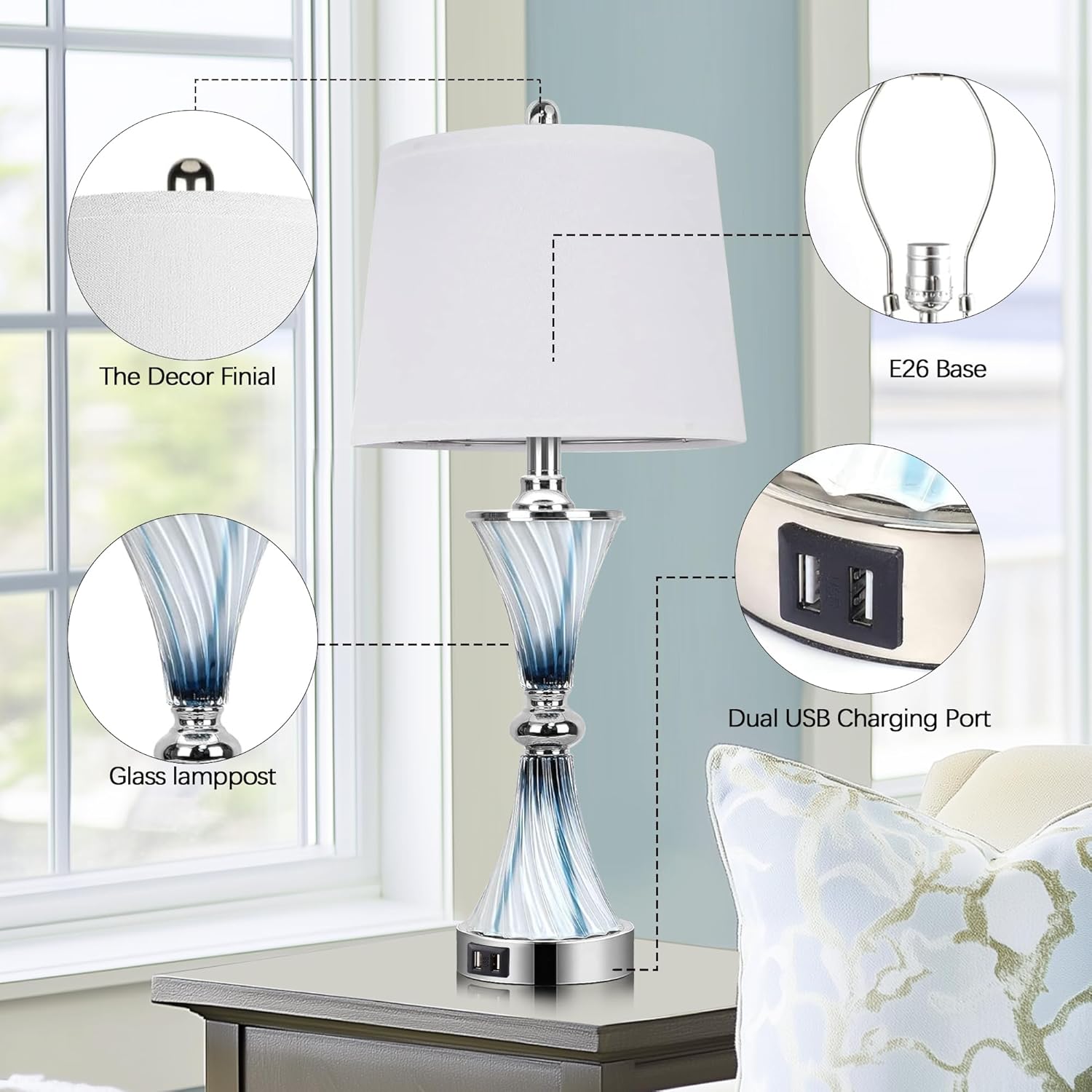 3-Way Dimmable Touch Glass Tab - Lightings Decoration 리뷰 및 가격