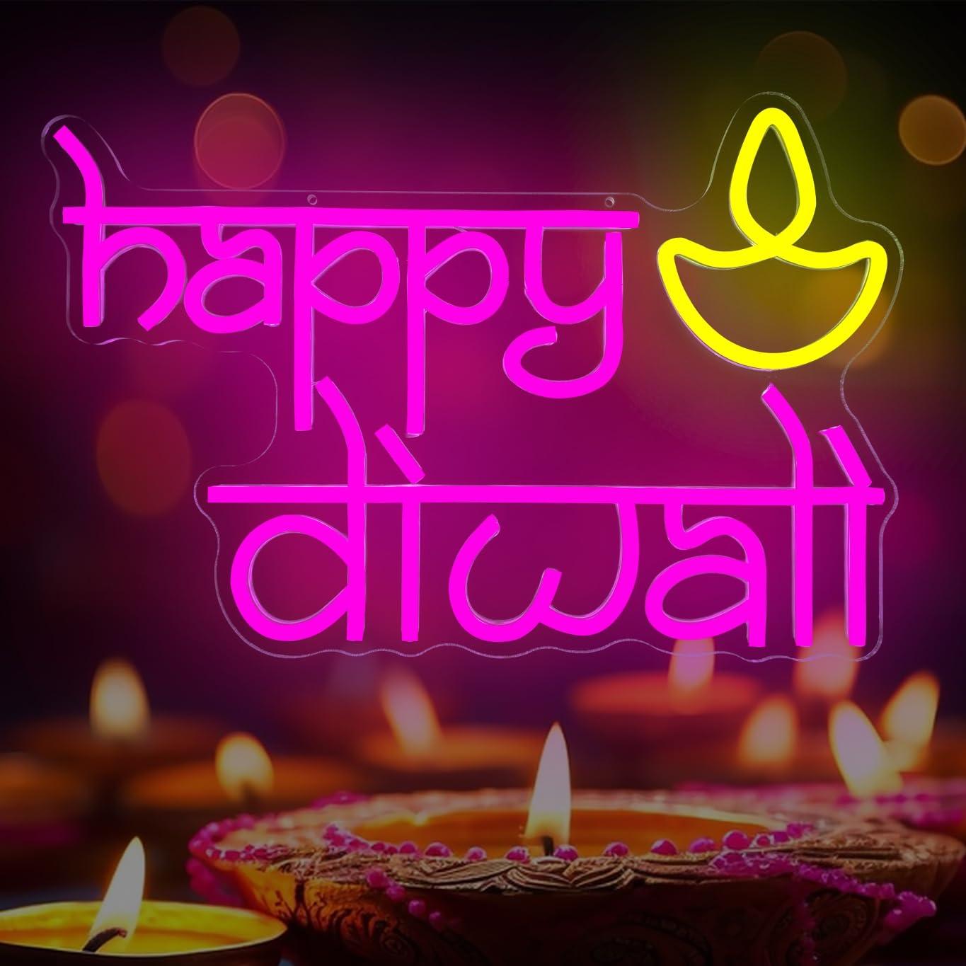 Happy Diwali Neon Sign USB Pow - Lighting Decor For Home 리뷰 및 가격
