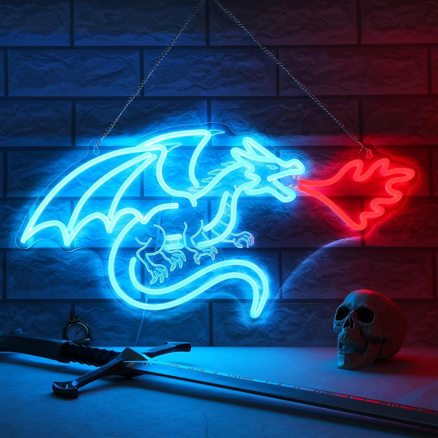 Dragon Neon Sign LED Dimmable  - Lighting Decor For Home 리뷰 및 가격