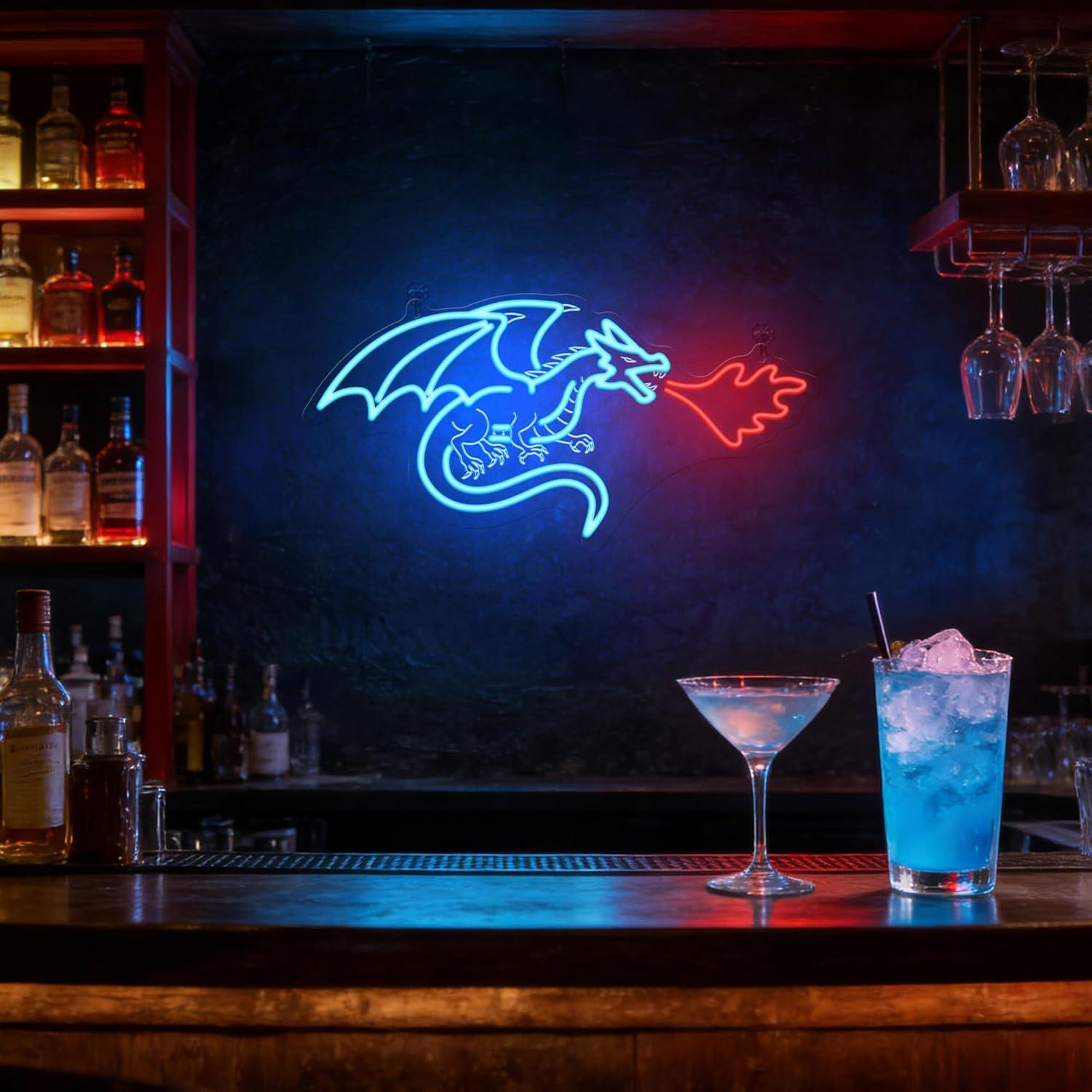 Dragon Neon Sign LED Dimmable  - Lighting Decor For Home 리뷰 및 가격