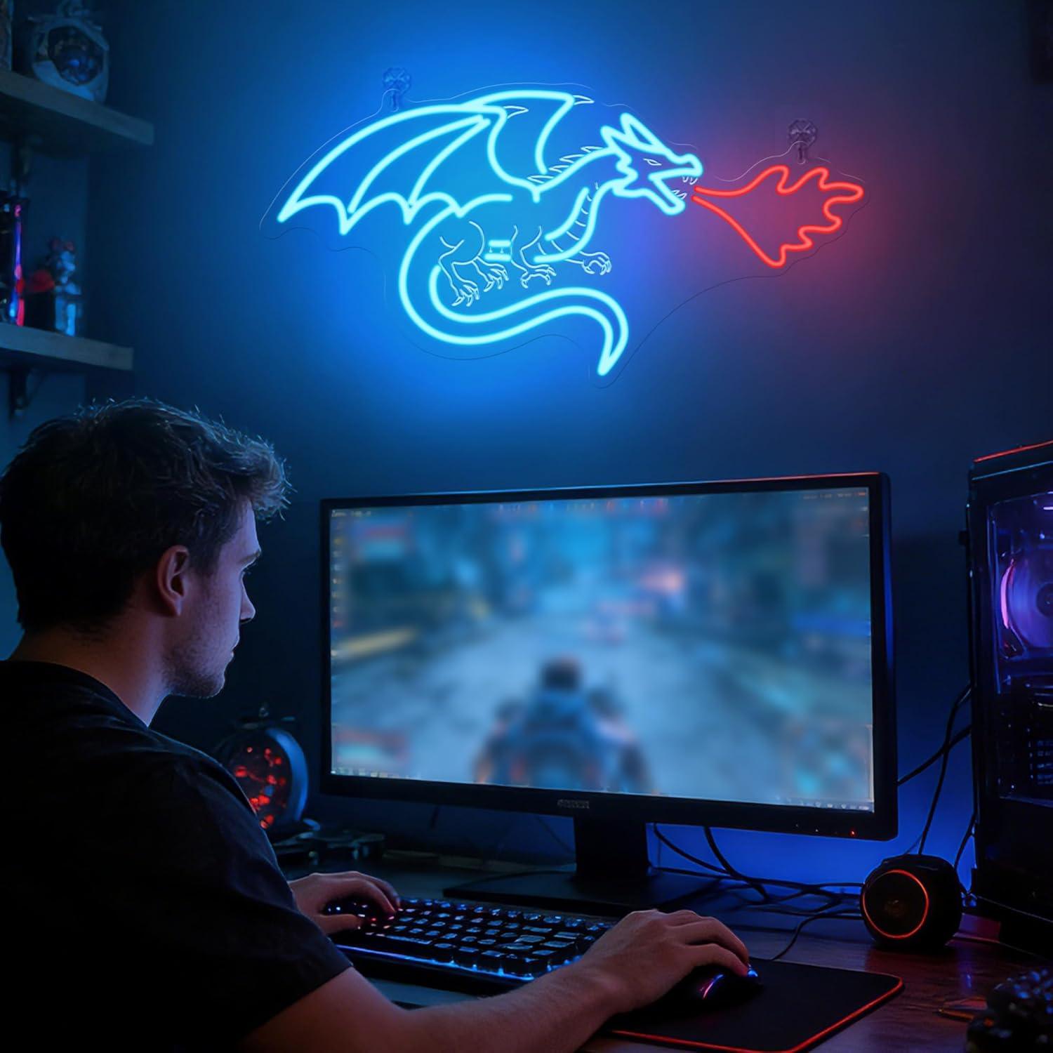 Dragon Neon Sign LED Dimmable  - Lighting Decor For Home 리뷰 및 가격
