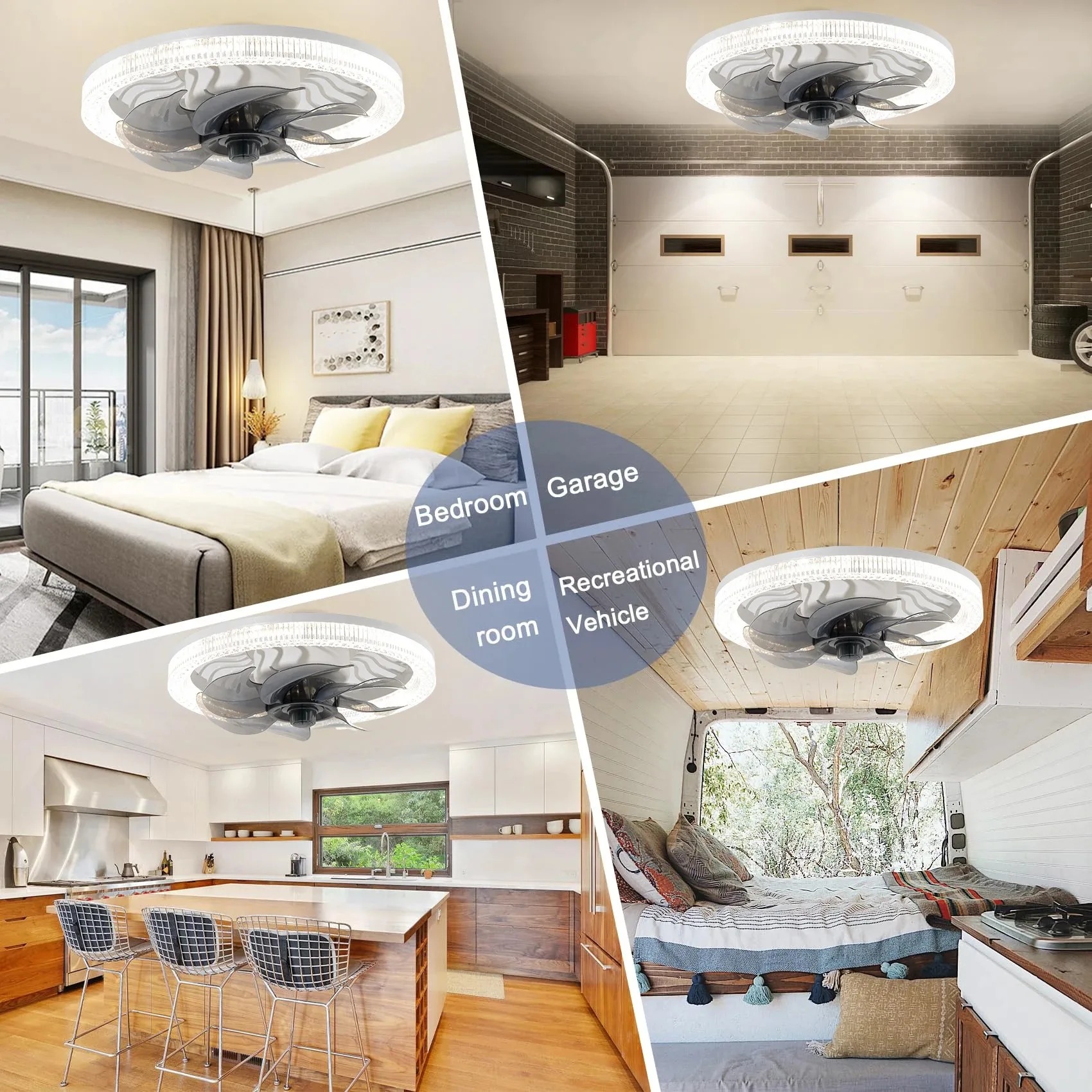 Smart LED Ceiling Fan Light wi - Touch Dimmer Lamp 리뷰 및 가격