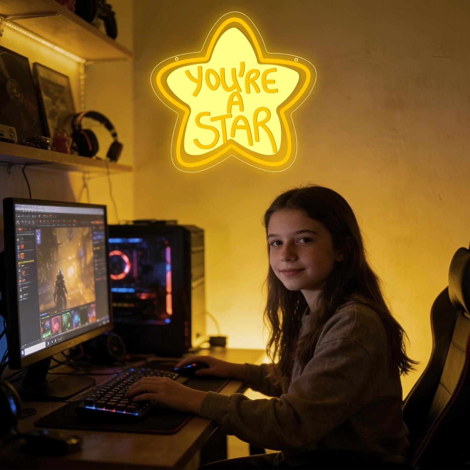 You're A Star Neon Sign USB Di - Lighting Decor In Room 리뷰 및 가격