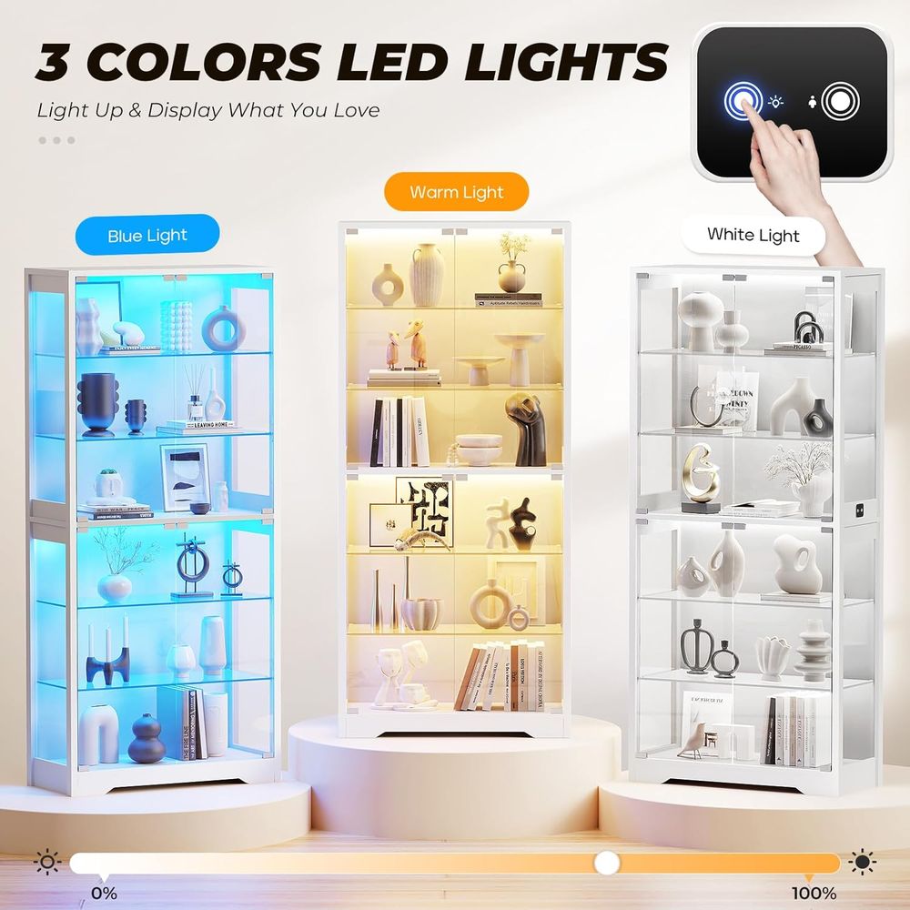 71 6-Tier Glass Door Display C - Lighting & Home Decor Studio 리뷰 및 가격