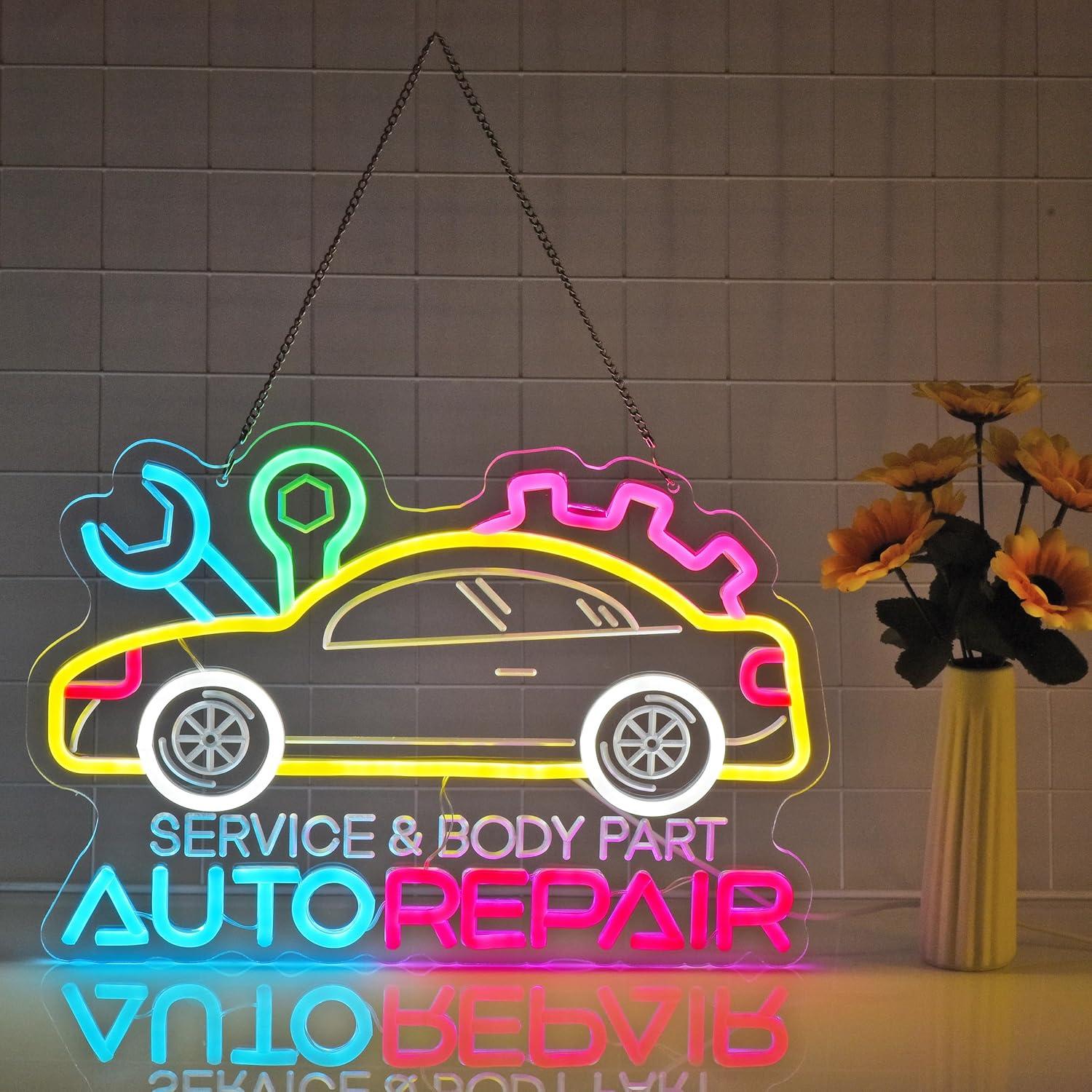 Auto Repair Neon Sign Neon Lig - Lighting Decor For Home 리뷰 및 가격