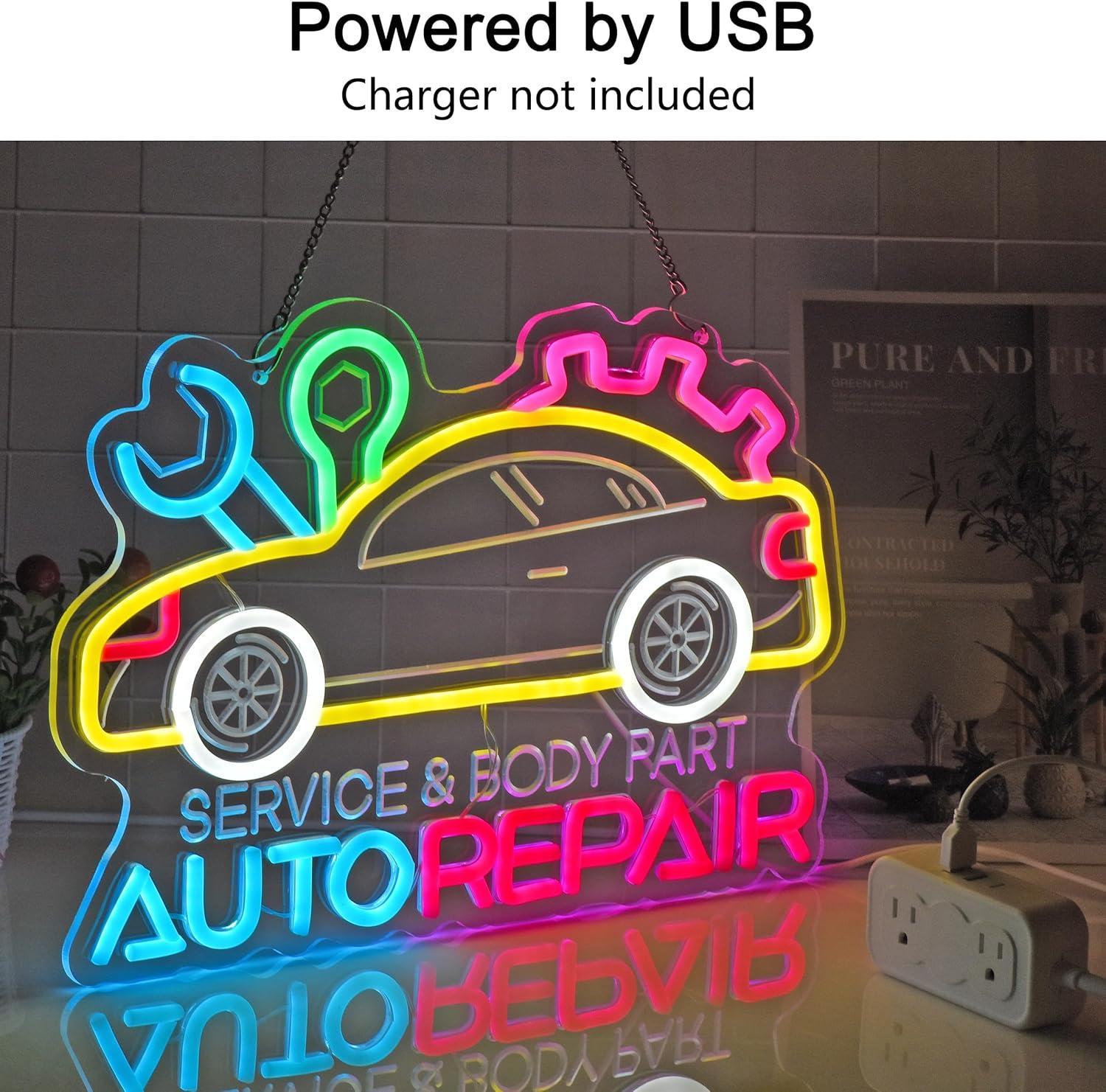 Auto Repair Neon Sign Neon Lig - Lighting Decor For Home 리뷰 및 가격