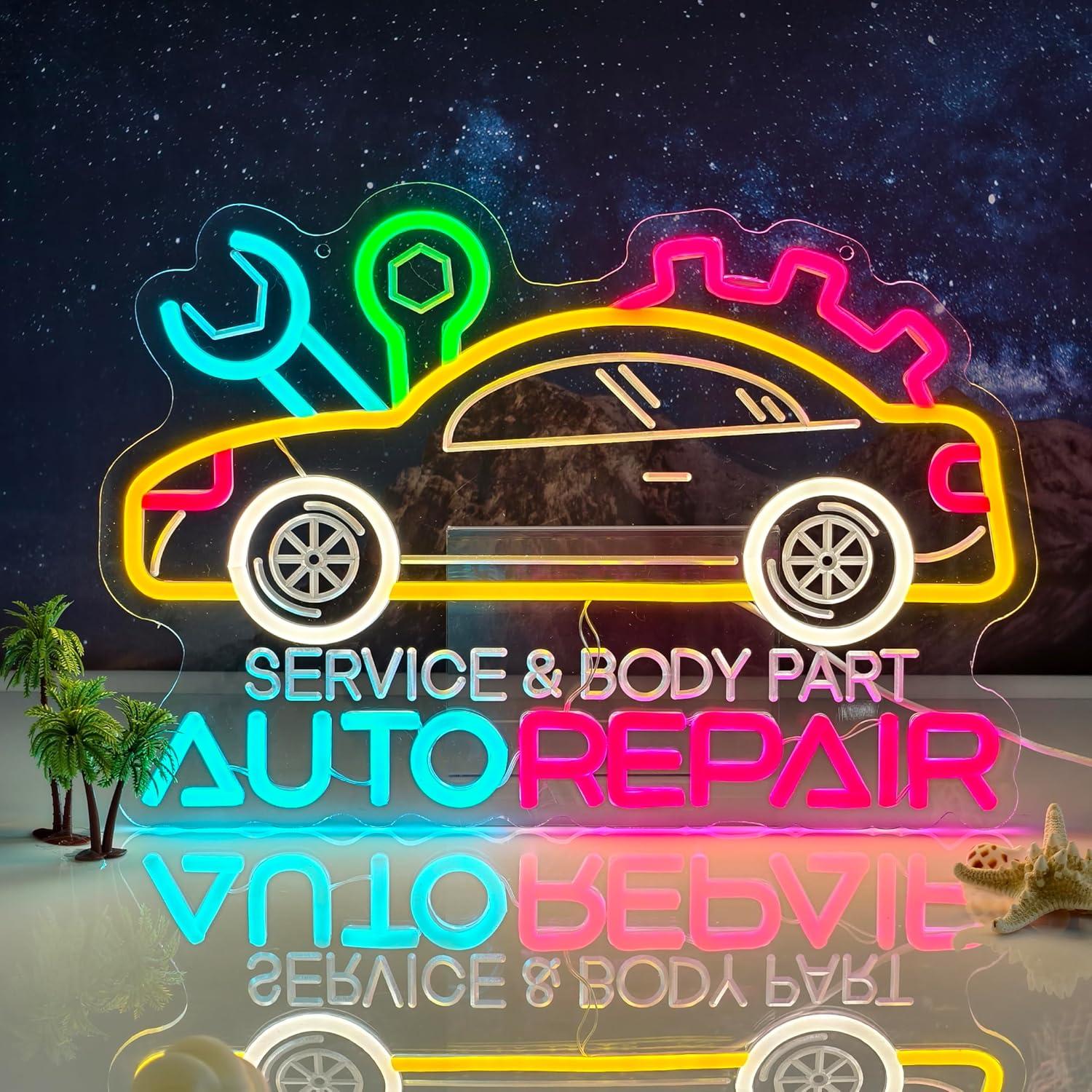 Auto Repair Neon Sign Neon Lig - Lighting Decor For Home 리뷰 및 가격