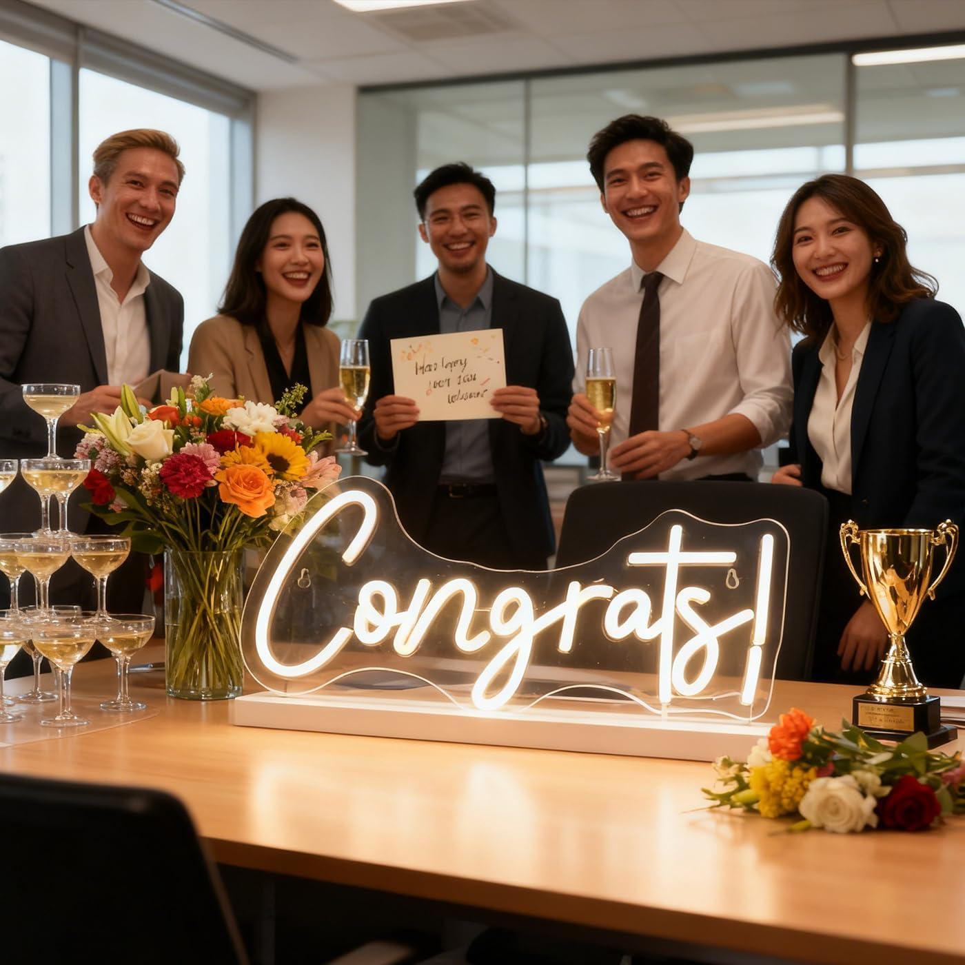 Congrats Neon Sign LED Word Li - Lighting Decor For Home 리뷰 및 가격