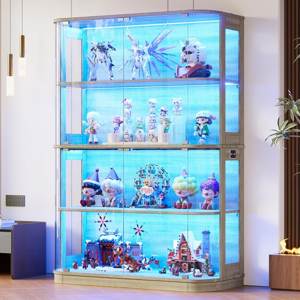 47.2 Glass-Door 4-Tier Display - Lighting & Home Decor Studio 리뷰 및 가격
