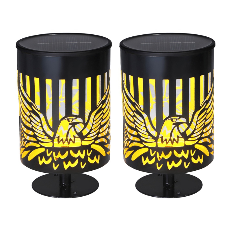 2 Pack Solar Fence Lights Meta - Lighting Metal Wall Decor 리뷰 및 가격