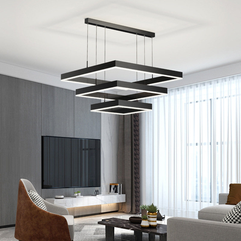 Modern Square LED Pendant Lamp - Decor Lighting Fixtures 리뷰 및 가격