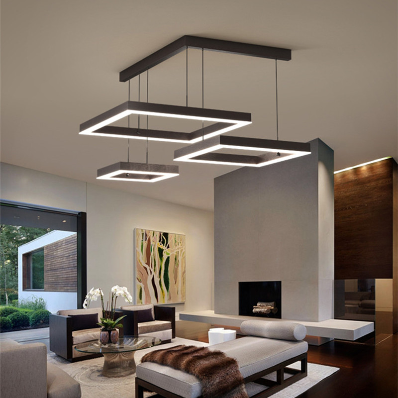 Modern Square LED Pendant Lamp - Decor Lighting Fixtures 리뷰 및 가격