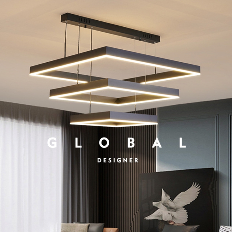 Modern Square LED Pendant Lamp - Decor Lighting Fixtures 리뷰 및 가격