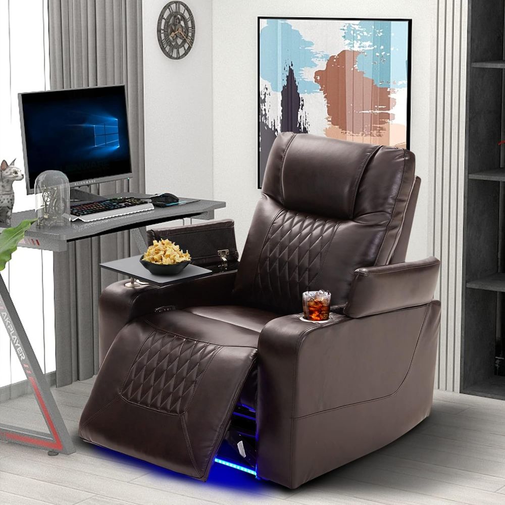 Brown Recliner Chair with USB  - Home Lighting & Decor St Catharines On 리뷰 및 가격