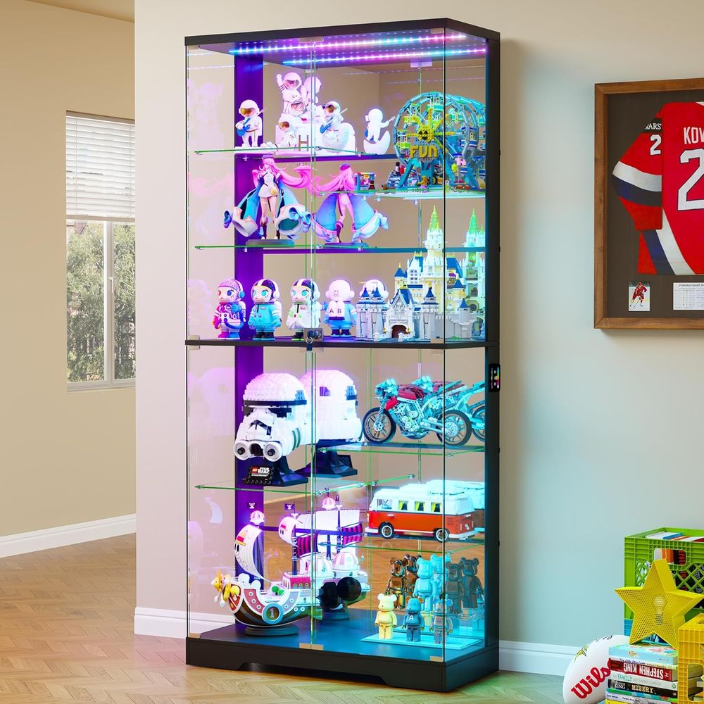10-Tier Lockable Glass Display - Lighting & Home Decor Studio 리뷰 및 가격
