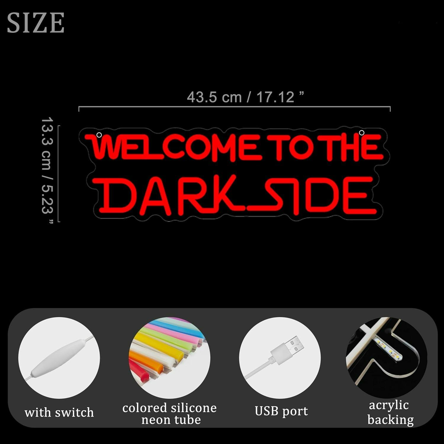 Welcome to the Dark Side Neon  - Lighting Decor In Room 리뷰 및 가격