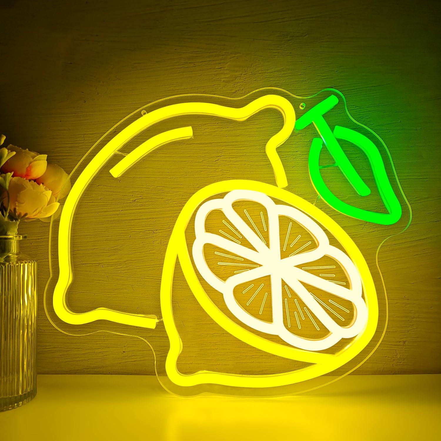 Lemon Neon Sign Dimmable LED L - Lighting Decor For Home 리뷰 및 가격