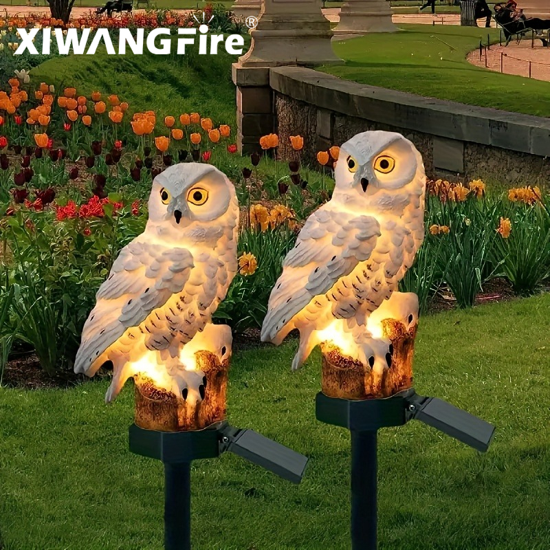Solar Owl Statue Garden Light  - Yard Lighting Decor 리뷰 및 가격