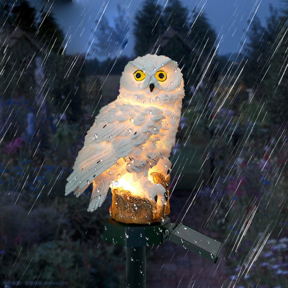 Solar Owl Statue Garden Light  - Yard Lighting Decor 리뷰 및 가격