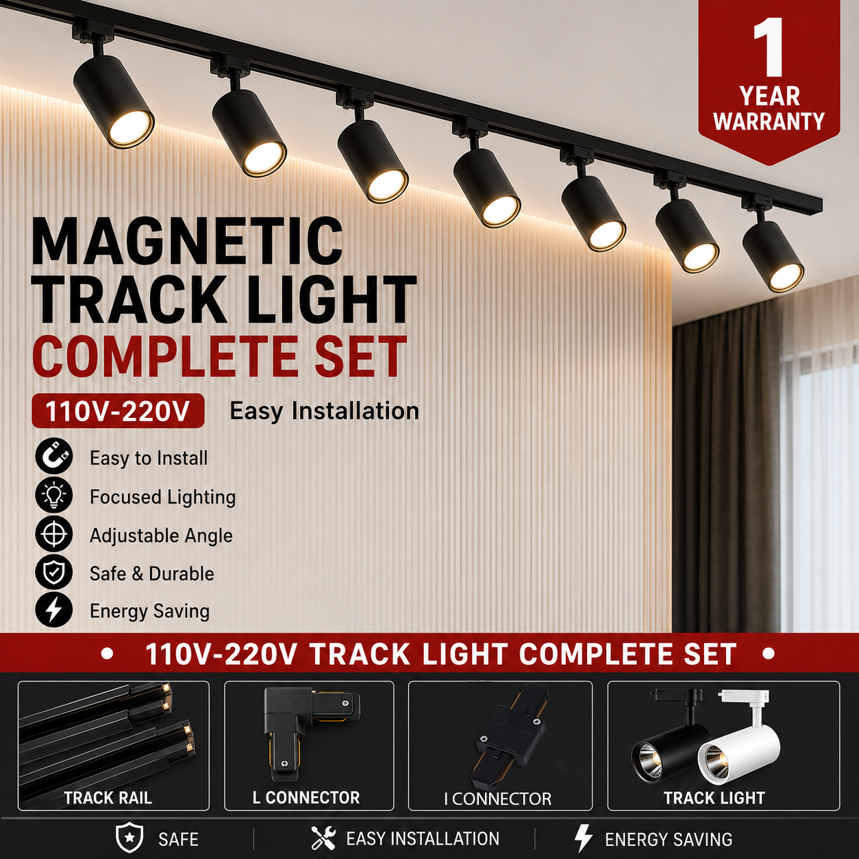 Set LED Track Light 110v 220v  - Decor Lighting Fixtures 리뷰 및 가격