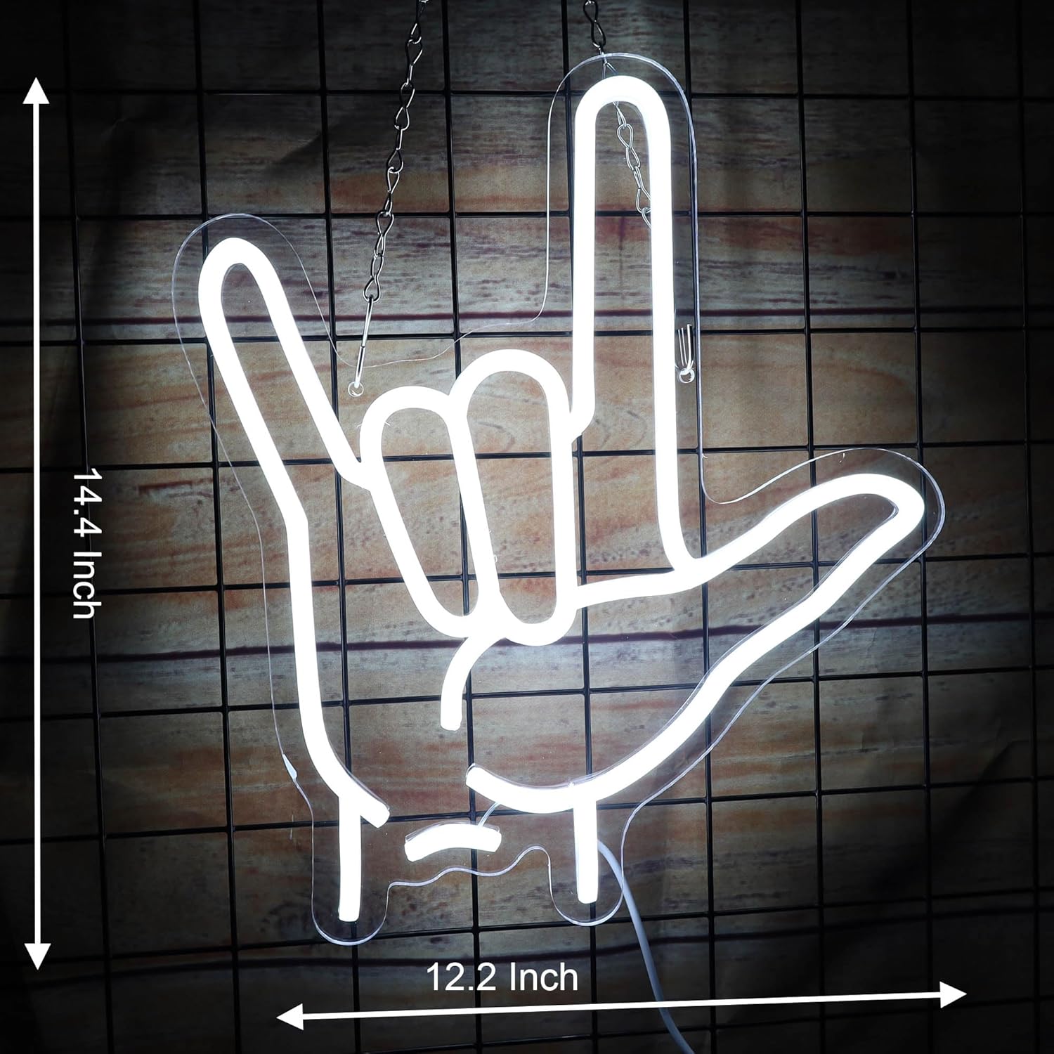 Hand Gesture Neon Sign I Love  - Lighting Decor In Room 리뷰 및 가격