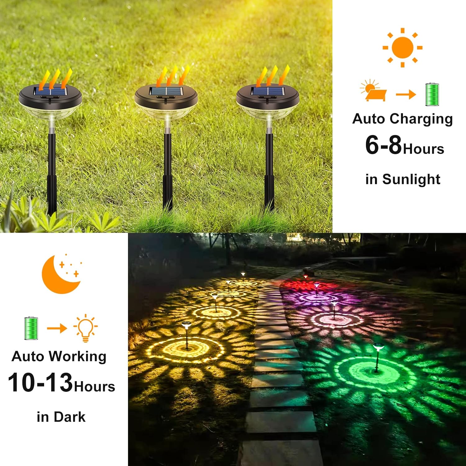 6 Pack Solar Pathway Lights wi - Yard Lighting Decor 리뷰 및 가격