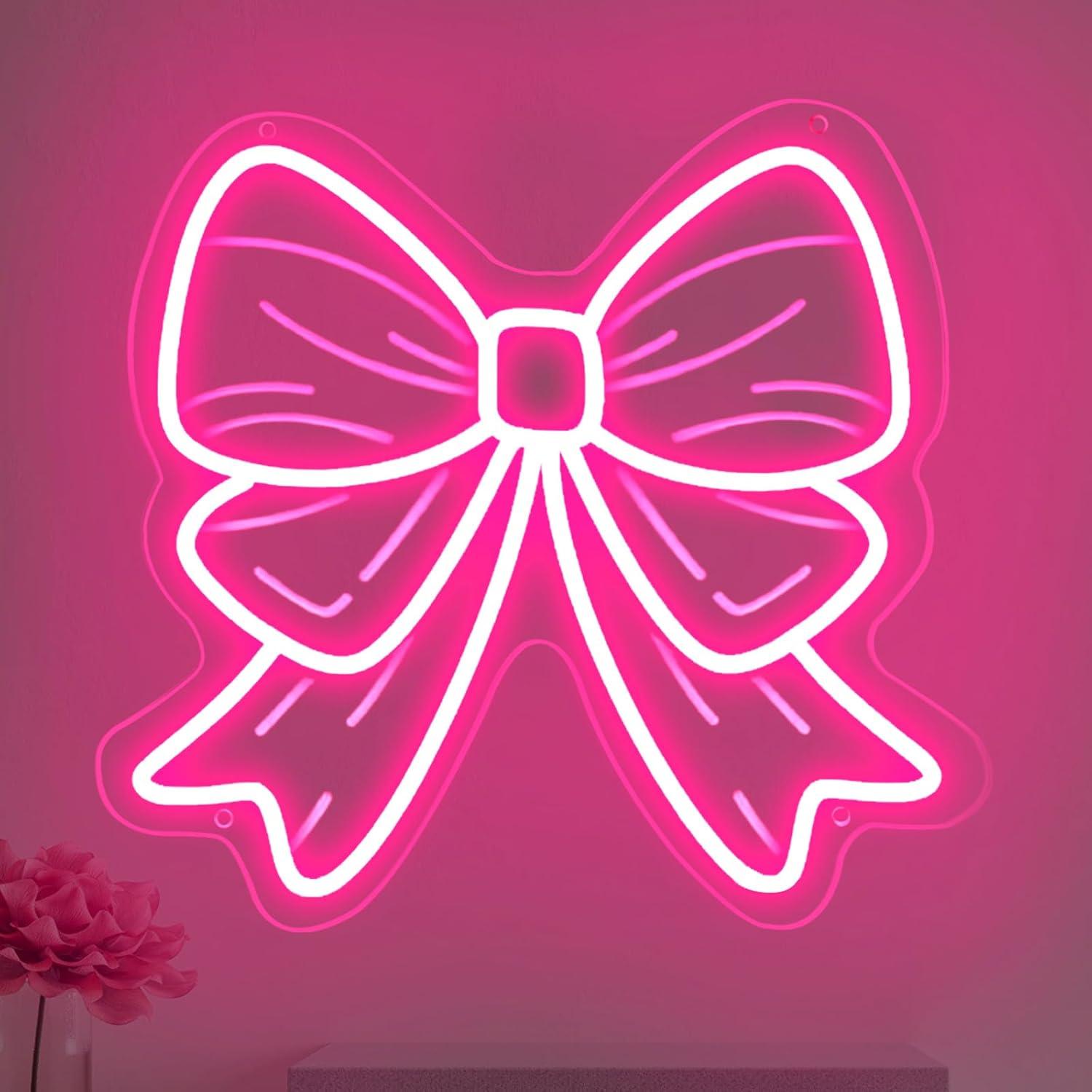 Bow Neon Signs USB Dimmable LE - Lighting Decor In Room 리뷰 및 가격