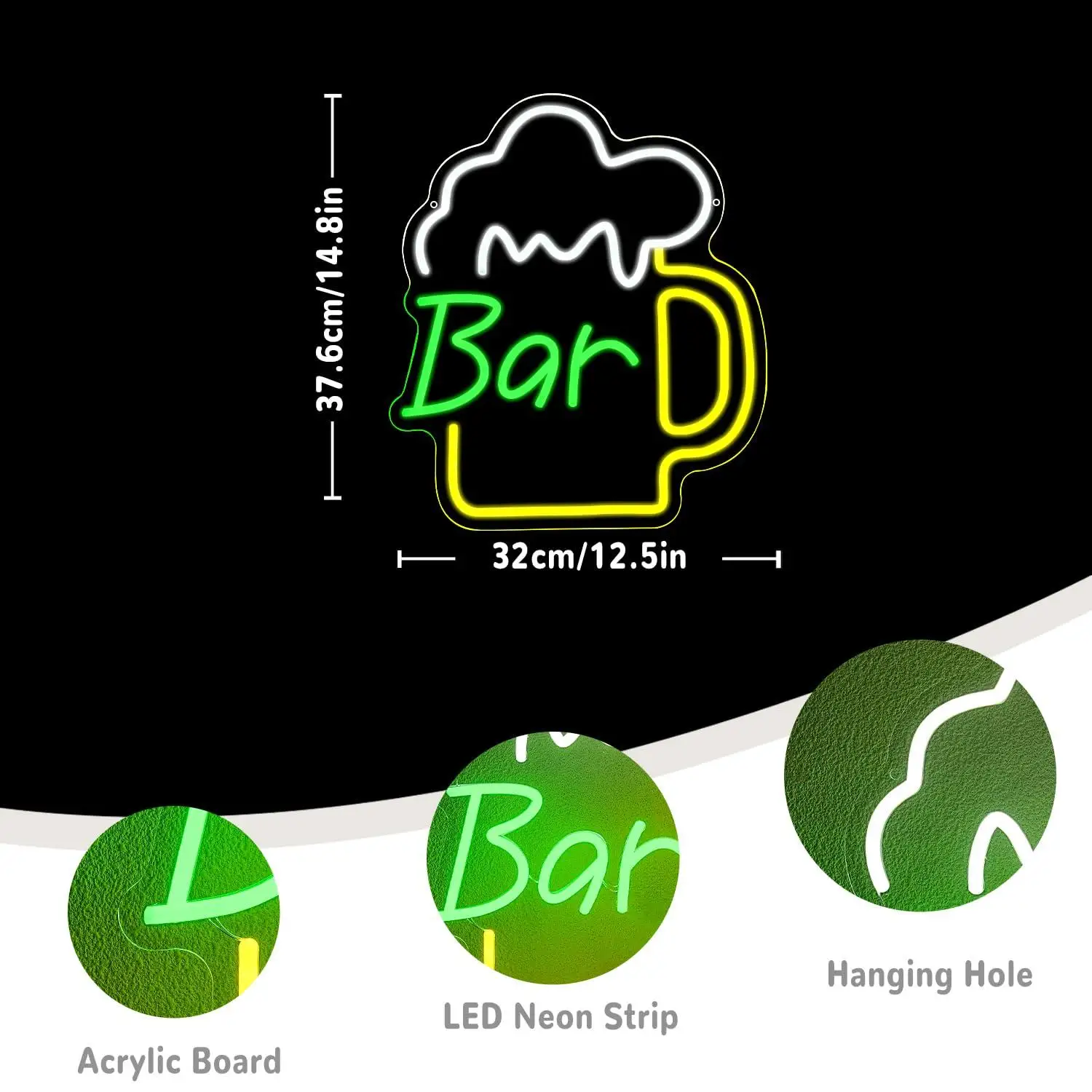 Beer Bar Neon Sign USB Dimmabl - Lighting Decor For Home 리뷰 및 가격