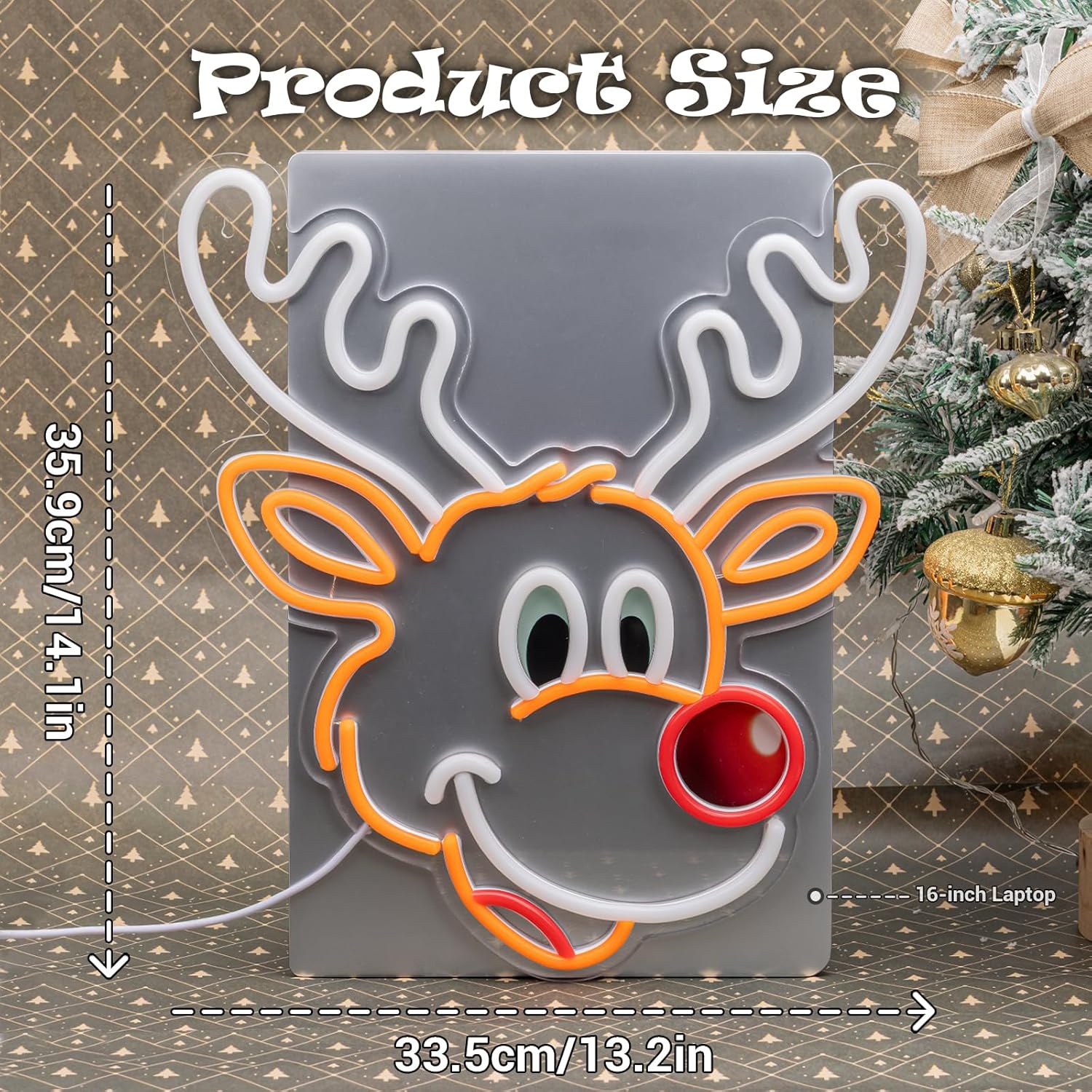 Cute Christmas Reindeer Neon S - Lighting Home Decor Ideas 리뷰 및 가격